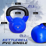 Yes4All 5-65lbs Kettlebells Vinyl Coated Cast Iron for Dumbbell Weights Exercises, Gym, Fitness, Full Body Workout Equipment Push up, Grip and Strength Training