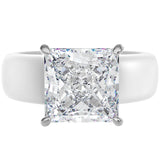 Rinfit Silicone Ring with Stone, Princess Cut CZ - Wht/Sil, Size 7