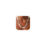 Chunky Silver Long Herringbone Necklace for Women – Stainless Steel Dainty Snake Chain Choker, Trendy Simple Long Layered Jewelry Non Tarnish, 8mm, 18 Inch & 2 Inch Extension Chain, Gift for Her
