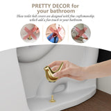MENNTY 2Packs Ceramic Gold Birds Toilet Bolt Caps & 4Packs Universal Toilet Bolt Covers, Bathroom Decorative Toilet Floor Screw Cover Caps Easy Installation