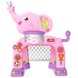 Shemira Toddler Basketball Hoop & Soccer Goal Activity Center Toys with Light & Music,Elephant Toddlers Musical Toys Gift, Baby & Toddlers Christmas Birthday Gift for 1 2 3 Year Old Boys & Girls