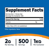 Nutricost Taurine Powder (1KG) - 500 Servings