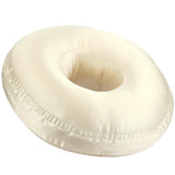 Washable Silky Satin Ear Piercing Pillow with Removable Pillowcase Smooth Cooling Donut Pillows Hole for Ear Pain Relief CNH Sleeping Pressure Sore Side Sleepers Ear Guard Protector, Champagne