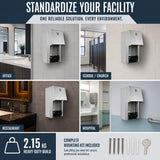 Stylever Commercial Toilet Paper Dispenser - 304 Stainless Steel Double Roll Holder - Heavy Duty Lockable Wall Mount Tissue Dispenser for Restroom - Metal Bathroom Fixtures