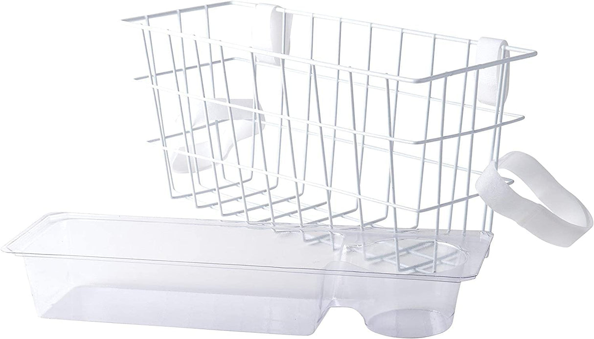 HealthSmart Durable Walker Accessories Basket For Walker | No Tools Needed | Secure Cup Holder & Tray | Walker Accessories Bag - Easy Installation Walker Basket For Folding Walker | 16x5.5x7 inches
