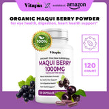 Vitapia Maqui Berry 1000mg - Maqui Berry Powder Supplement - Vegan Friendly, Non-GMO and Gluten-Free - 120 Veggie Capsules