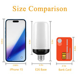 Bitrue LED Flame Effect Light Bulb, 4 Modes Flame Light Bulbs, E26 Base Fire Light Bulb with Gravity Sensor,Flickering Light Bulbs Halloween Home Party(4 Pack)