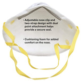 3M 8210 Particulate Respirator, N95, Pack of 20 Disposable Respirator, NIOSH APPROVED, Two-Strap Cup Style Design, Lightweight with Cushioning Nose Foam