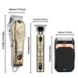 Hair Clippers Set for Men, Hair Clipper Trimmer with LED Display, Professional Cordless Hair Clipper Shaver Beard Trimmer, Hair Cutting Machine for Men, Holiday Gift for Him Father's Day Gift