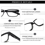 NORPERWIS Reading Glasses 6 Pairs Quality Readers Spring Hinge Glasses for Reading for Men and Women (6 Pack Mix Color -3, 2.00)