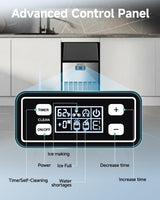 EUHOMY Commercial Ice Maker Machine, 100lbs/24H Stainless Steel Under Counter ice Machine with 33lbs Ice Storage Capacity, Freestanding Ice Maker.