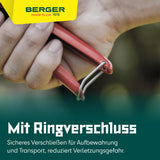 BERGER Grass Shears – Lawn Edging Clippers with Self-Sharpening Anti-Stick Blades, Forged Steel Construction, Ambidextrous Design, Ring Clasp for Hanging Storage – 2200