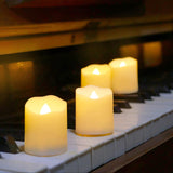 12 PCS Rechargeable Candles Flameless Tea Lights with Remote, USB LED Tealights with Timer Flickering Fake Candle, Votive Tea Light for Halloween, Holiday, Christmas, Party, Home Decorations