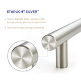 Ravinte 25 Pack 5" Cabinet Pulls Brushed Nickel Stainless Steel Kitchen Drawer Cupboard Pulls Cabinet Handles 5" Length with 3" Hole Center
