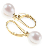 PAVOI Drop Earrings for Women, 14K Gold Plated, Yellow Gold, Size 7, Pearl