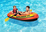 INTEX Explorer Inflatable Boat Series: Dual Air Chambers – Welded Oar Locks – Grab Handles – Bow Rope – Sporty Design