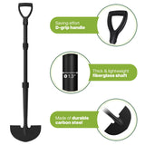 MANXRKUI Edger Lawn Tool, Manual Half Moon Edger for Garden Border, Hand Lawn Edging Tool with D-Grip, 41-inch Long Handle Lawn Edger for Grass, Sidewalk, Yard