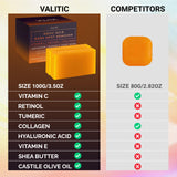 VALITIC Kojic Acid Dark Spot Remover Soap Bars, Turmeric Bar Soaps 2 Pack