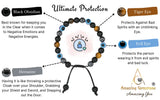 Amazing Gemstone Evil Eye Bracelets for Men Women - Ultimate Protection - Black Obsidian, Tigers Eye and Hematite - Healing Bracelets Gifts for Mom Mothers Day Pulseras Para Hombres Mujer