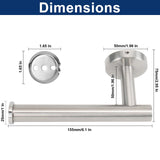 NearMoon Bathroom Toilet Paper Holder, Premium SUS304 Stainless Steel Rustproof Wall Mounted Toilet Roll Holder for Bathroom, Kitchen (3 Pack, Brushed Nickel)