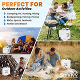 Collapsible Water Container with Spigot, BPA Free, Food Safe Camping Water Storage Cube Jug for Outdoor Hiking Hurricane & Emergency Survival Kit, Portable Foldable Canteen
