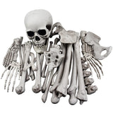 XONOR 28 Pieces Skeleton Bones and Skull for Halloween Decor or Spooky Graveyard Ground Decoration (28PCS)