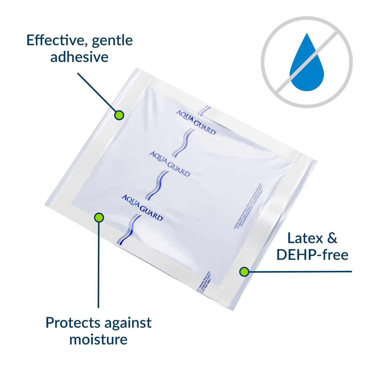 TIDI AquaGuard Sheet – 10” x 12” – Shower Protection Sheet – Self-Adhesive Moisture Barrier – Made Without Latex – Wound Cover For Showering – 7 Sheets Per Package – Home Medical Supplies (50011-PKG)