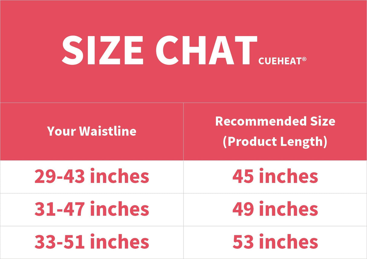 CUEHEAT Heated Waist Belt, Cordless Heating Pad for Low Back, Electrical Heating and Massage, Rechargeable Battery Powered (Black Upgraded,49 inches)