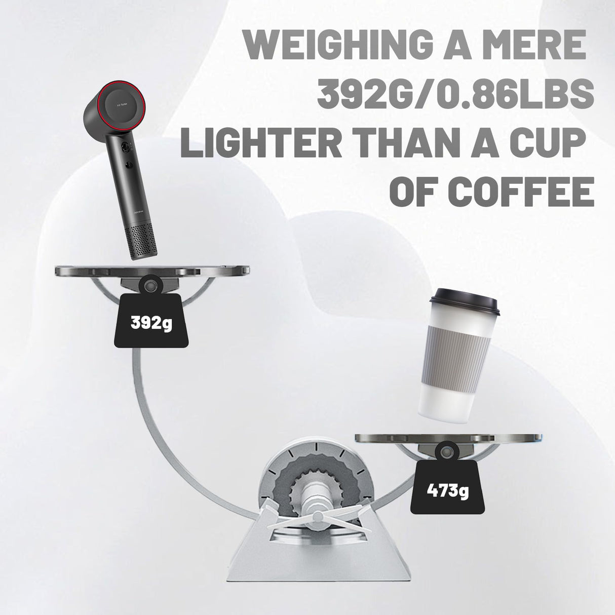 Hair Dryer, Professional High Speed Ionic Blow Dryer with 75m/s Airflow Speed, 110,000 RPM Brushless Motor, Fast Drying Lightweight Travel Hairdryer, 4 Temperature Settings, Low Noise Magnetic Nozzle