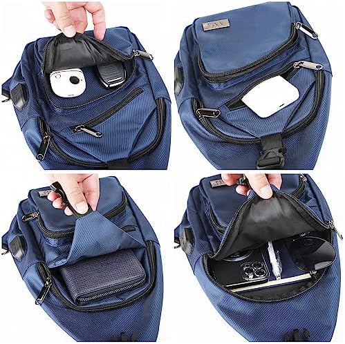 AMJ Crossbody Sling Bag Men Women, Casual Shoulder Backpack, Chest Daypack Satchel for Hiking Travel