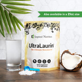 Inspired Nutrition UltraLaurin ® Monolaurin Supplement for Immune Support and Gut Health - Monolaurin Pellets - 7oz - 66 Servings, 3000 mg Each