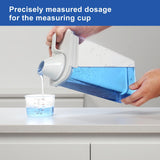 Laundry Detergent Dispenser, Liquid Laundry Container & Powder Soap Dispenser, 2 Pack Plastic Laundry Storage for Laundry Room Organization, Fabric Softener Dispenser (1.1L)