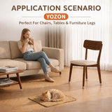 YOZON Chair Leg Floor Protectors for Hardwood Floors Felt Furniture Pads Silicone Caps 32 Pack Anti-Scratch Reduce Noise Clear Round Medium Fit 3/4" to 1-3/16" (19-30mm)