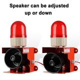 Security Home Alarm Industrial Sound and Light Alarm Siren,120dB Security Warning Lamp Horn Tower,IP55 LED Strobe Light for Factories(Blue,380V)