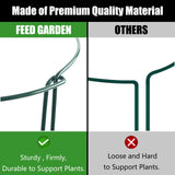 FEED GARDEN 8 Pack Peony Cages and Supports, Plant Support Stakes for Outdoor & Indoor Plants, 10" W x 16" H Half Round Garden Plant Support Rings for Peonies, Hydrangeas, Roses, Dahlias