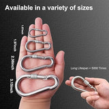 KINLINK 15 Pack Screw Locking Carabiner, 3.15 inch Heavy Duty Carabiner Clips, 304 Stainless Steel Small Caribeener Clips, Caribiniers for Outdoor Camping, Swing, Hammock, Hiking, Quick Link