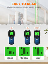 Mecurate 5-in-1 Stud Finder with LCD Display, Wall Scanner for Studs, Metal, AC Wires Detection, Lightweight & Durable, Perfect for Homeowners & DIY Projects(Blue)