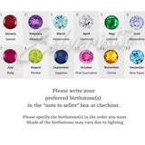 SilveristicJewelry 925 Sterling Silver Birthstone Necklace for Women – Personalized Dainty Necklace, Gift for Mom, Grandma, or Her, Birthday Gift, Birthstone Jewelry for Women