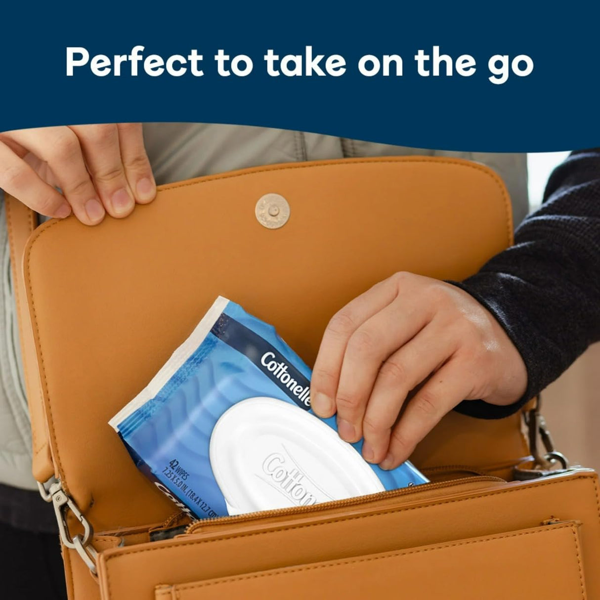 Cottonelle Fresh Feel Flushable Wet Wipes, Adult Wet Wipes, 1 Flip-Top Pack, 42 Wipes