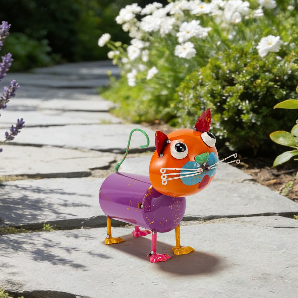 The Aura Collective Yard Decorations Outdoor Metal Cat Statue