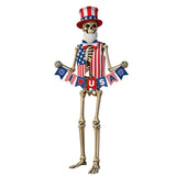 6 Pcs 250th Anniversary 12 Ft Skeleton Costume USA Skeleton Cloth Accessory