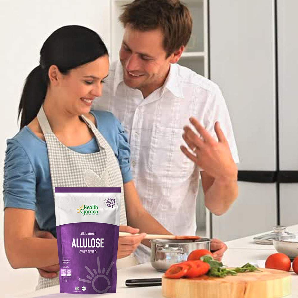 Health Garden Allulose Sweetener - Gluten and Sugar Free - Zero Net Carb - Non GMO - Kosher - Keto Friendly (14 oz)