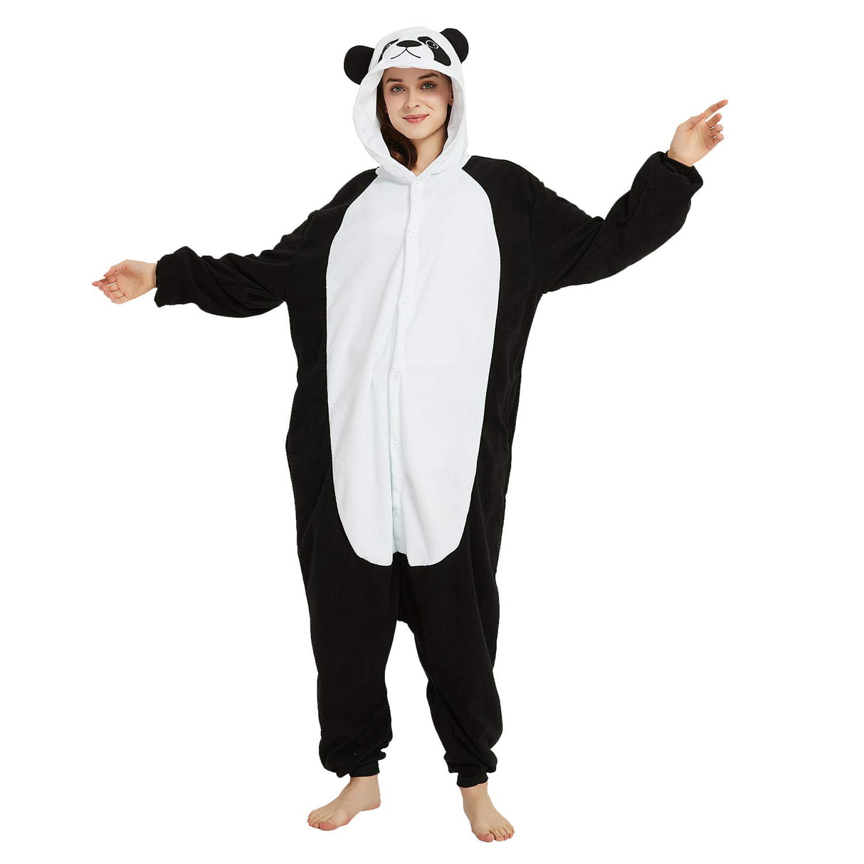 III HHONS Onesie Teen Animal Panda Pajamas Adult Funny Onesies For Halloween Christmas Party Costume Women/Men