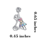 Girls's Cheerleader Earrings Stud Gifts,Sport Cheerleader Jewelry Cheer Accessories Birthday Gifts for Cheerleading Lovers