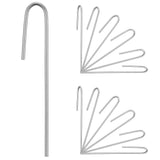 SUMGROW 120 Pack Drip Tubing Stakes, 5 inch Galvanized Steel Landscape Staples for 1/4" or 1/8" Diameter Tubing - Irrigation Anchors for Garden and Lawn