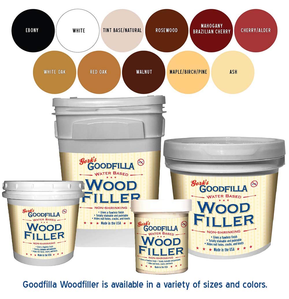 Goodfilla Mahogany,1 Quart (3.5lbs) Wood and Grain Filler, Stainable, Tintable, Sandable, Zero Waste, Non-Toxic, USA Made