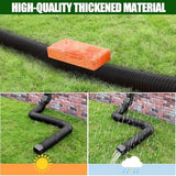 2 Pack Rain Gutter Downspout Extensions, Upgraded Flexible Drain Downspout Extender, Rainwater Drainage Diverter with Mini Connector, Extendable from 20 to 127 Inches