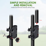 Adjustable Wagon Push Handle Attachment Fit for Round & Square Frame Wagons