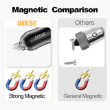 SEESE Strong Magnetic Screw Ring: 1/4 Inch/ 6.35 mm Universal Magnetic Screw Holder - Removable Magnetic Screwdriver Drill Bit Holder for Hex Screwdriver and Power Bits(2 Pcs)