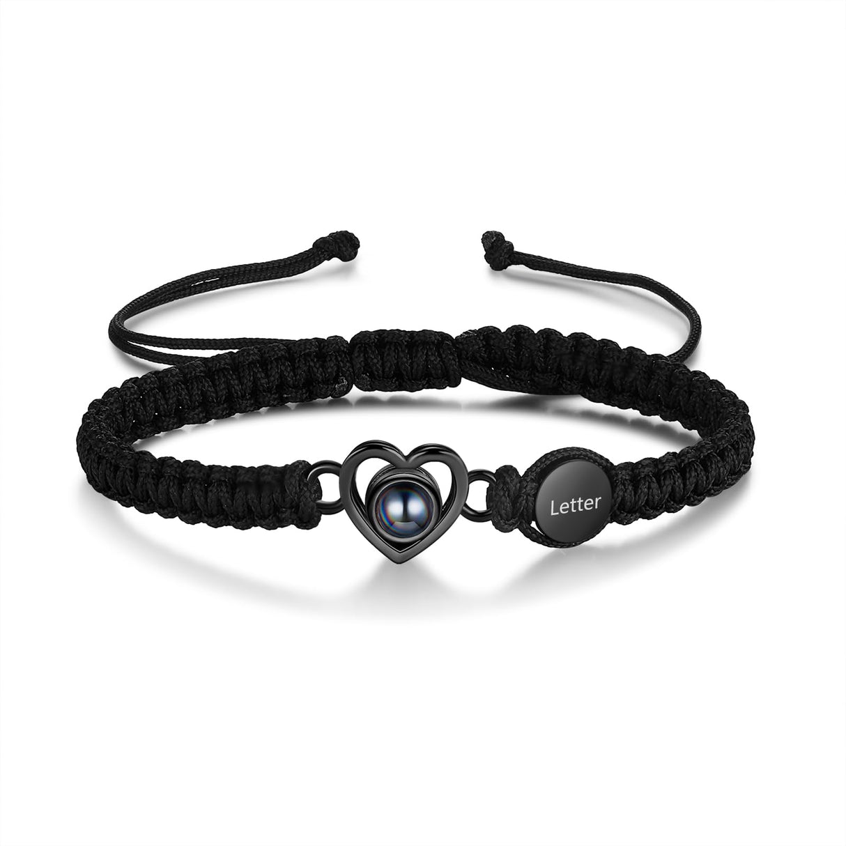 Aiemghsde Custom Bracelets with Picture inside, Personalized Gifts for Men Women, Picture Bracelet Personalized Photo ProjectionBracelet Memorial Gifts for Loved One (Black), adjustable